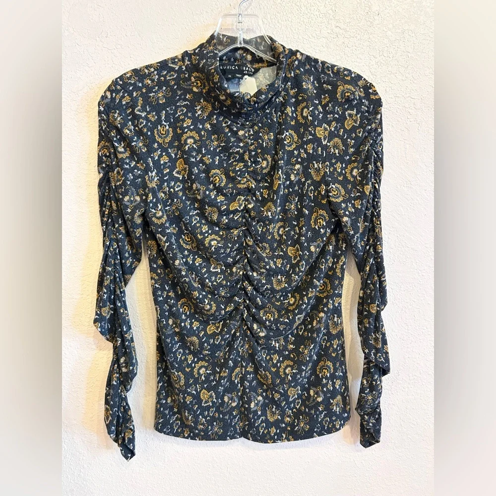 Veronica Beard Fresno Turtleneck Black Brown Long Sleeve Size XS - Picture 3 of 8